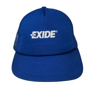 Exide Snapback Trucker Hat Blue OSFA Adjustable Mesh Back Pennant Winner